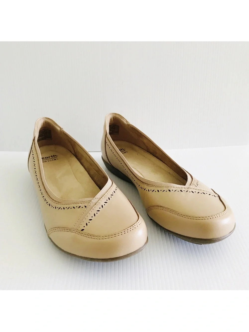 Earth Origins Flats Women's Size 11 Beige Loafer Belder Betz Leather Shoes